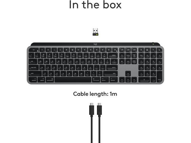 Logitech - MX Keys S for Mac Advanced Full-size Wireless Scissor Keyboard with Backlit keys for MacBook, iMac, iPad - Space Gray - image 4