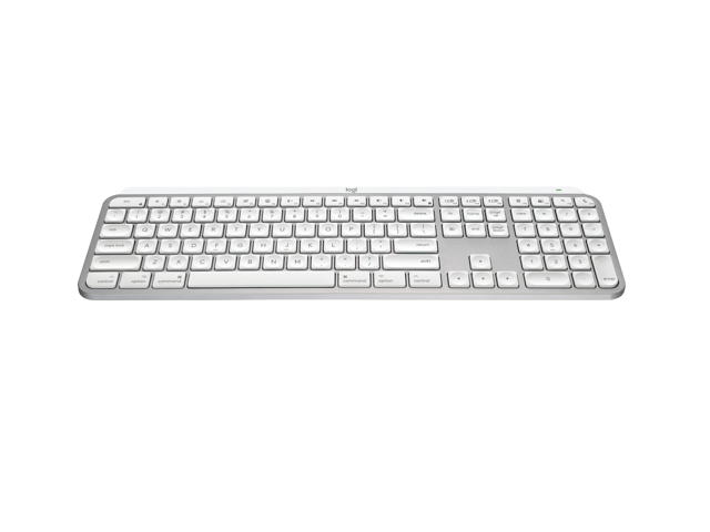 Logitech - MX Keys S for Mac Advanced Full-size Wireless Scissor Keyboard with Backlit keys for MacBook, iMac, iPad - Pale Gray - image 8