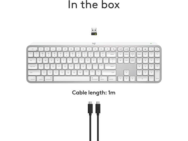 Logitech - MX Keys S for Mac Advanced Full-size Wireless Scissor Keyboard with Backlit keys for MacBook, iMac, iPad - Pale Gray - image 4