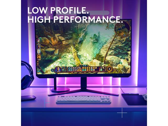 Logitech - G515 LIGHTSPEED TKL Wireless Mechanical Tactile (Brown) Switch Gaming Keyboard with LIGHTSYNC RGB - White - image 3