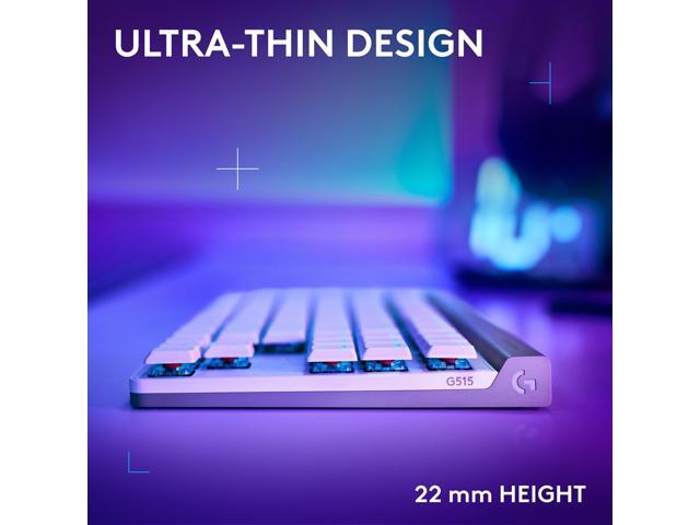 Logitech - G515 LIGHTSPEED TKL Wireless Mechanical Tactile (Brown) Switch Gaming Keyboard with LIGHTSYNC RGB - White - image 4