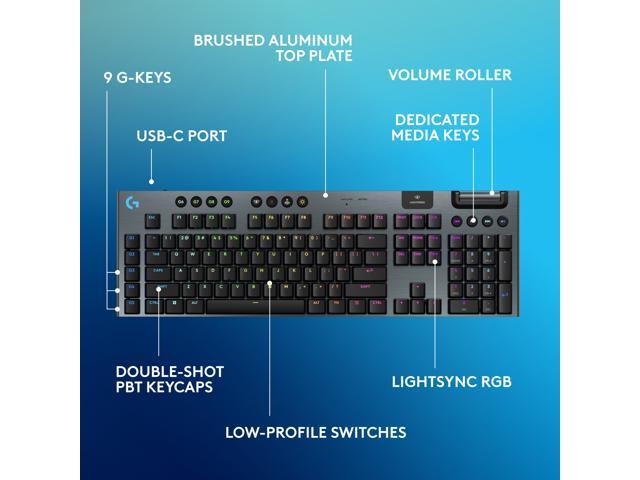 Logitech - G915 X LIGHTSPEED Full-size Wireless Mechanical GL Brown Tactile Switch Gaming Keyboard for PC/Mac with RGB Backlighting - Black - image 7