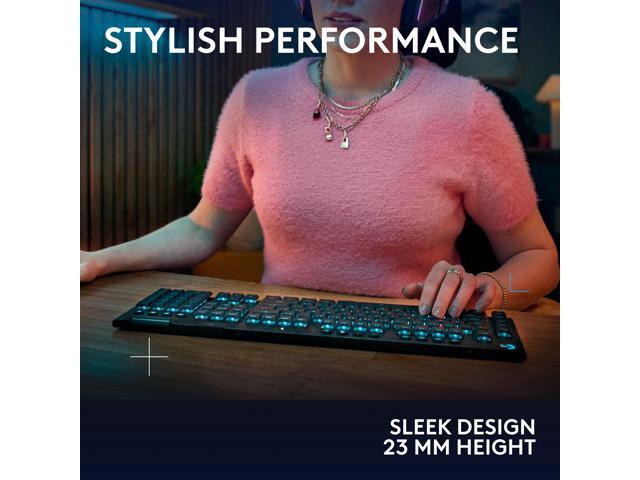 Logitech - G915 X LIGHTSPEED Full-size Wireless Mechanical GL Brown Tactile Switch Gaming Keyboard for PC/Mac with RGB Backlighting - Black - image 9