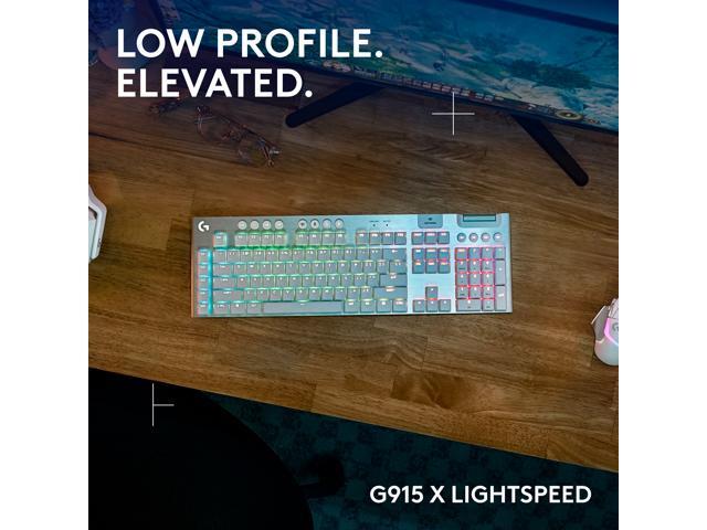 Logitech - G915 X LIGHTSPEED Full-size Wireless Mechanical GL Brown Tactile Switch Gaming Keyboard for PC/Mac with RGB Backlighting - White - image 3