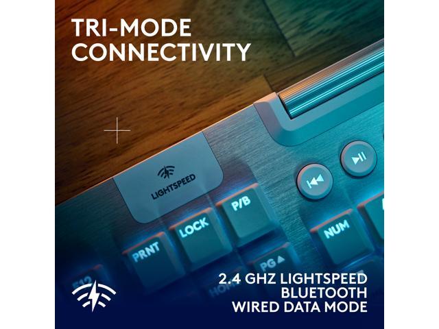 Logitech - G915 X LIGHTSPEED Full-size Wireless Mechanical GL Brown Tactile Switch Gaming Keyboard for PC/Mac with RGB Backlighting - White - image 7