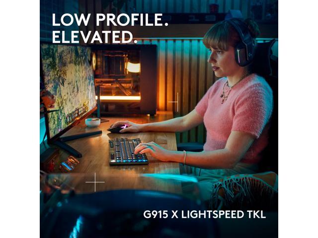 Logitech - G915 X LIGHTSPEED TKL Wireless Mechanical GL Blue Clicky Switch Gaming Keyboard for PC/Mac with RGB Backlighting - Black - image 3