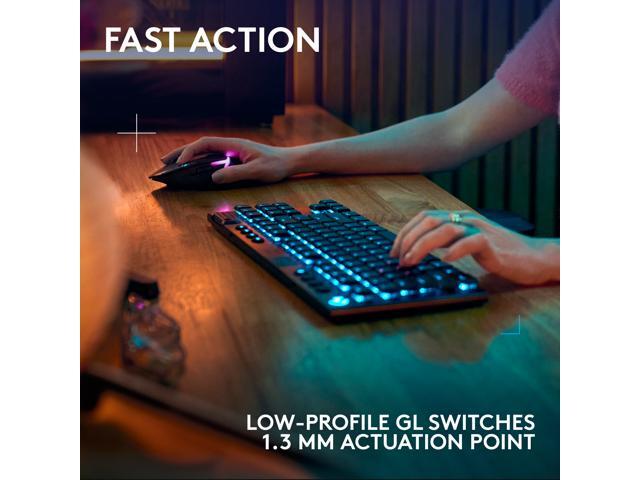 Logitech - G915 X LIGHTSPEED TKL Wireless Mechanical GL Blue Clicky Switch Gaming Keyboard for PC/Mac with RGB Backlighting - Black - image 4