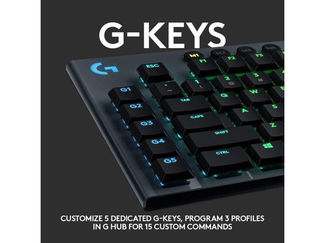 Logitech - G915 X LIGHTSPEED TKL Wireless Mechanical GL Brown Tactile Switch Gaming Keyboard for PC/Mac with RGB Backlighting - Black - image 8