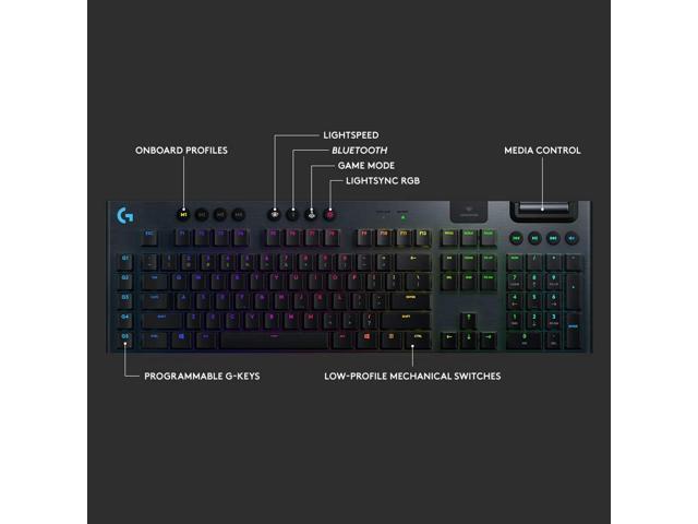 Logitech - G915 X LIGHTSPEED TKL Wireless Mechanical GL Brown Tactile Switch Gaming Keyboard for PC/Mac with RGB Backlighting - Black - image 10