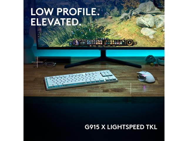 Logitech - G915 X LIGHTSPEED TKL Wireless Mechanical GL Brown Tactile Switch Gaming Keyboard for PC/Mac with RGB Backlighting - White - image 3