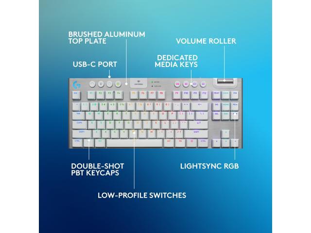 Logitech - G915 X LIGHTSPEED TKL Wireless Mechanical GL Brown Tactile Switch Gaming Keyboard for PC/Mac with RGB Backlighting - White - image 7