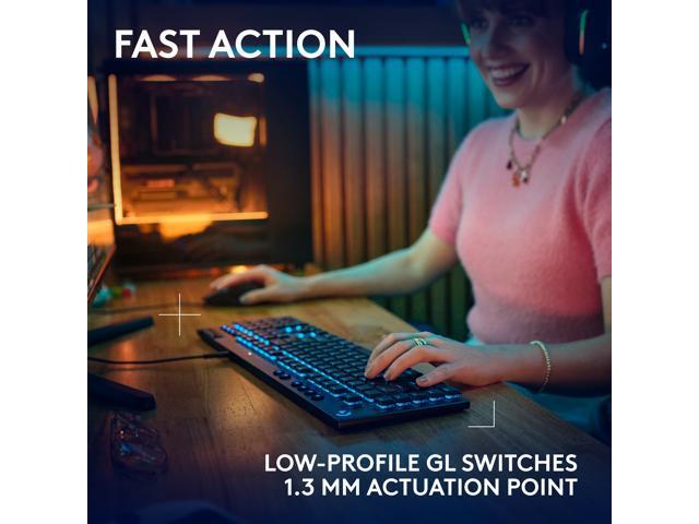 Logitech - G915 X Full-size Corded Mechanical GL Brown Tactile Switch Gaming Keyboard for PC/Mac with RGB Backlighting - Black - image 4