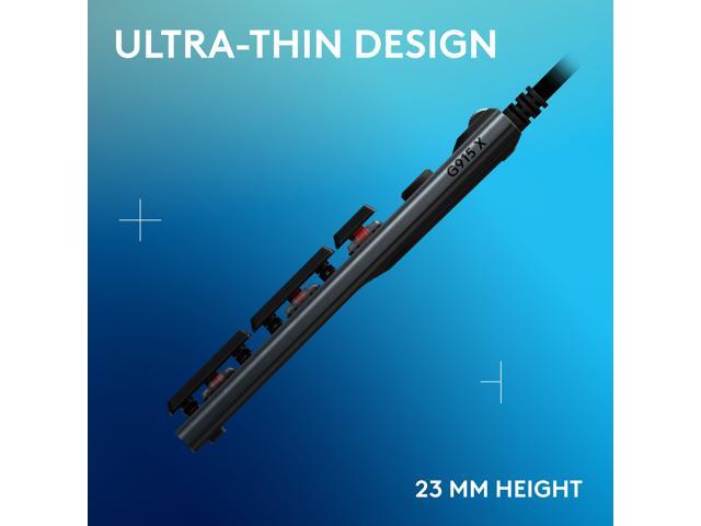 Logitech - G915 X Full-size Corded Mechanical GL Brown Tactile Switch Gaming Keyboard for PC/Mac with RGB Backlighting - Black - image 6