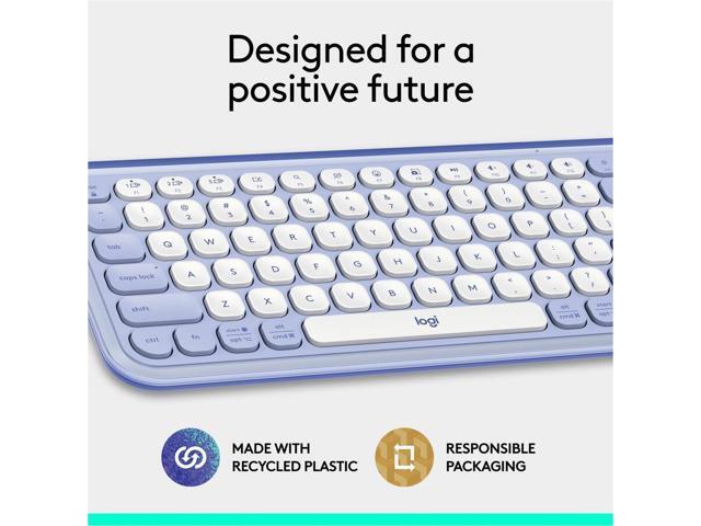Logitech POP ICON KEYS Wireless Bluetooth Keyboard, Comfortable Typing, Programmable Keys, Easy-Switch Between up to 3 Devices, for Laptop, Tablet,...