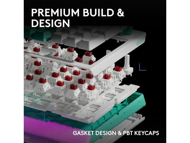 Logitech - G512 X 75 Full-size DUAL SWAP Hot-Swappable TMR Analog / Mechanical Gaming Keyboard for PC, Mac with LIGHTSYNC RGB - White - image 4