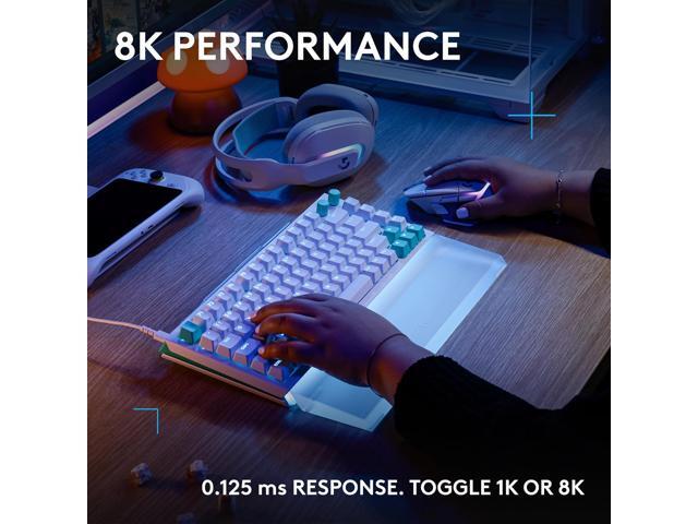Logitech - G512 X 75 Full-size DUAL SWAP Hot-Swappable TMR Analog / Mechanical Gaming Keyboard for PC, Mac with LIGHTSYNC RGB - White - image 8