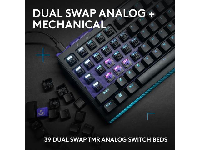 Logitech - G512 X 75 Tenkeyless DUAL SWAP Hot-Swappable TMR Analog / Mechanical Gaming Keyboard for PC, Mac with LIGHTSYNC RGB - Black - image 11