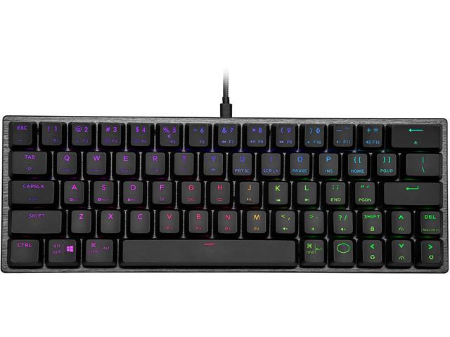 Cooler Master SK620 60% Mechanical Keyboard with Low Profile Brown Switches, New and Improved Keycaps, and Brushed Aluminum Design