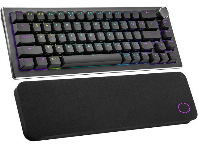 Cooler Master CK721 Space Gray Hybrid Wireless Mechanical Blue Switch Keyboard with 65% Format, USB-C Connectivity, and 3-way Dial