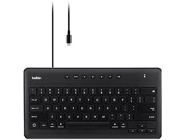 BELKIN B2B124 Black Wired Secure Keyboard for iPad with Lightning Connector