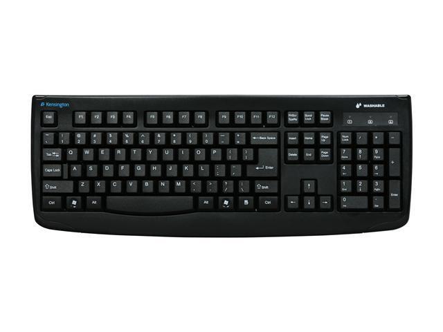 Kensington Pro Fit USB Washable Keyboard, Black (K64407US),17-3/4' Width
