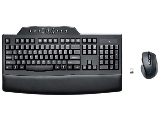 Kensington Pro Fit Wireless Comfort Desktop Set K72403US Black RF Wireless Keyboard and Mouse