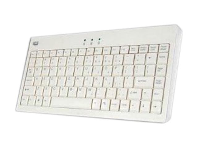Adesso AKB-110W EasyTouch mini USB Keyboard with PS/2 Adapter (White)