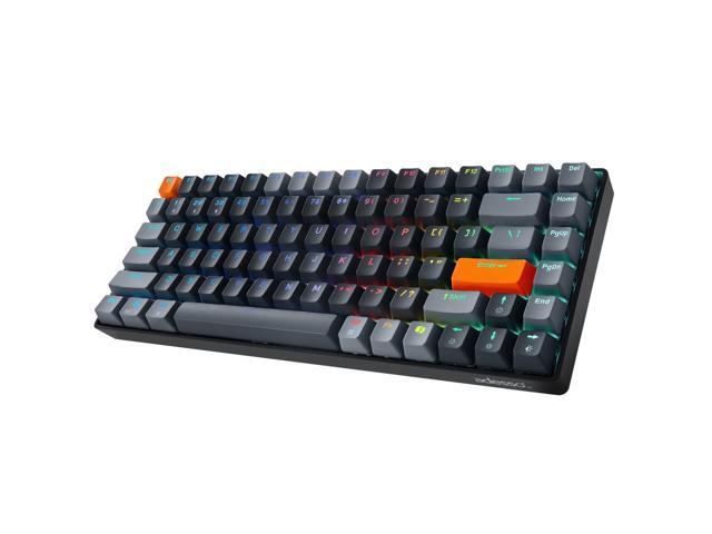 ADESSO EasyTouch 1000 Wired/Wireless/Bluetooth Multi-OS Illuminated Mechanical VIA Mini Keyboard with Copilot Ai Hotkey