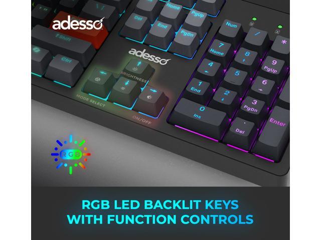 Adesso Wired/Wireless/Bluetooth Multi-OS Illuminated Mechanical VIA Desktop Keyboard With CoPilot Ai Hotkey - image 7