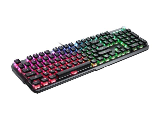 MSI Vigor GK71 Sonic AM Mechanical RGB Gaming Keyboard with MSI Sonic Red Switches with wrist rest