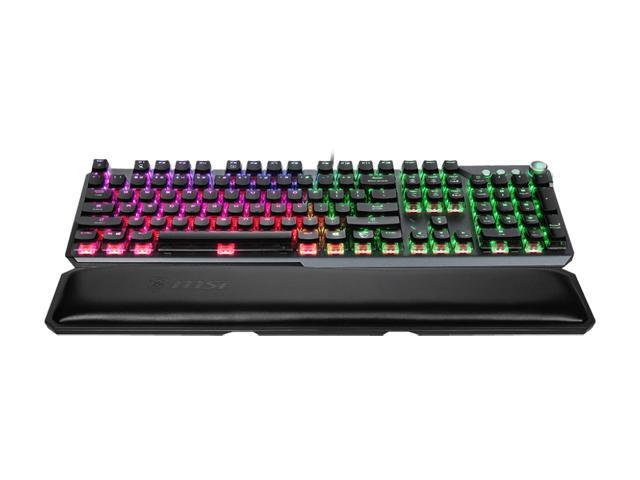 MSI Vigor GK71 Sonic AM Mechanical RGB Gaming Keyboard with MSI Sonic Red Switches with wrist rest