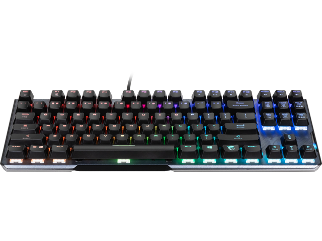 MSI Vigor GK50 Elite TKL Mechanical Gaming Keyboard - Kailh Red Switches (Linear), Ergonomic Keycaps, COMPACT TKL DESIGN, USB 2.0, Black