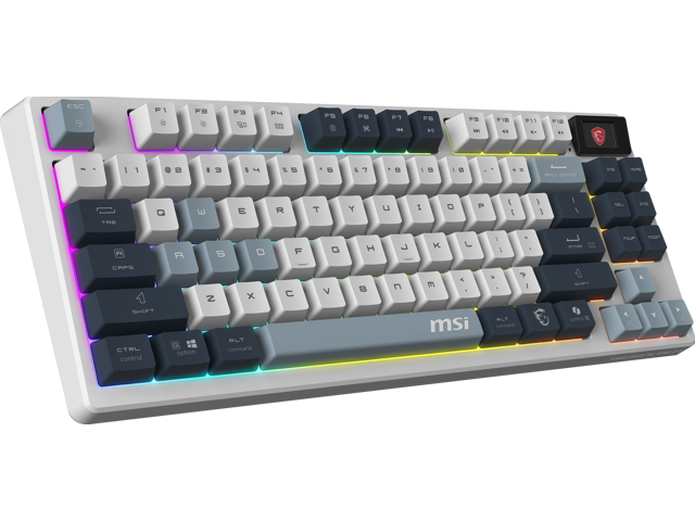 MSI Forge GK600 TKL Wireless Gaming Keyboard - Mechanical Linear Switches, Dye-Sublimated PBT Keycaps, Anti-Slip Base, RGB, USB 2.0, Bluetooth, 2.4...