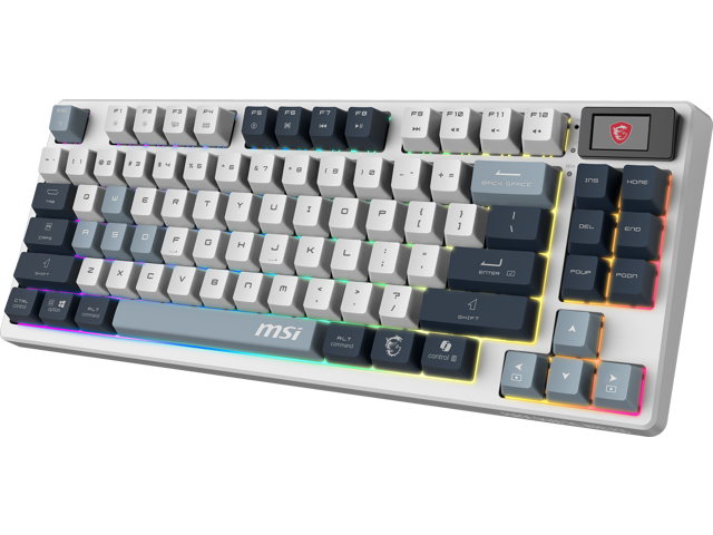 MSI Forge GK600 TKL Wireless Gaming Keyboard - Mechanical Linear Switches, Dye-Sublimated PBT Keycaps, Anti-Slip Base, RGB, USB 2.0, Bluetooth, 2.4...