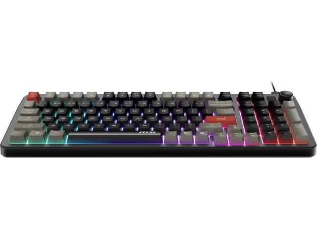 MSI Forge GK110 RGB Gaming Keyboard, Membrane Switch, Anti-Ghosting Keys, RGB Lighting, Spill Resistant, PC