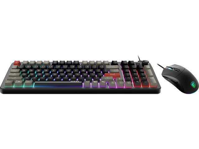 MSI Forge GK110 Gaming Keyboard & GM320 Mouse Combo, RGB Lighting, Anti-Ghosting Keys, Ergonomic Mouse, PC