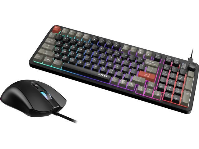 MSI Forge GK110 Gaming Keyboard & GM320 Mouse Combo, RGB Lighting, Anti-Ghosting Keys, Ergonomic Mouse, PC