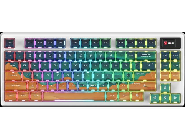 MSI FORGE GK600 TKL Wireless Gaming Keyboard - MARS Edition, Hot-Swappable 5-Pin, Tri-Mode (2.4GHz/Bluetooth/USB-C), Linear Mechanical Switches, RGB