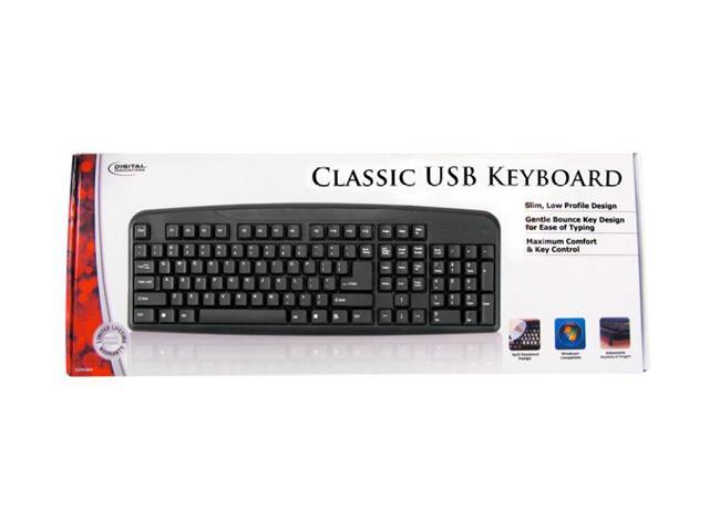 Digital Innovations 4250500 Black Wired Classic Keyboard