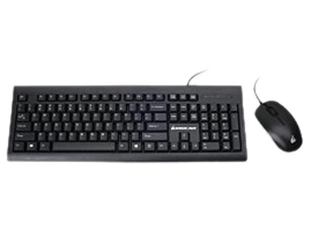 IOGEAR GKM513B Black Wired Spill-Resistant Keyboard and Mouse Combo