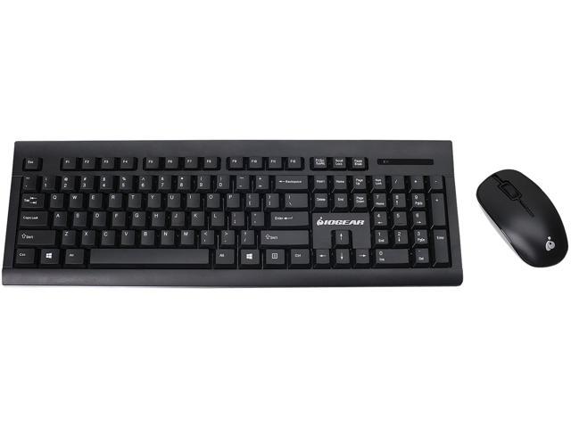 IOGEAR Long Range 2.4 GHz Wireless Keyboard and Mouse Combo GKM552RB Wireless Keyboard