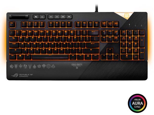 ASUS ROG Strix Flare Call of Duty: Black Ops 4 Edition Mechanical Gaming Keyboard with Cherry MX Brown Switches, Aura Sync RGB Lighting.