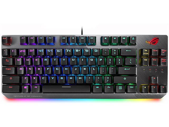 ASUS RGB Mechanical Gaming Keyboard - ROG Strix Scope TKL Cherry MX Red Switches 2X Wider Ctrl Key for FPS Precision Gaming Keyboard for PC