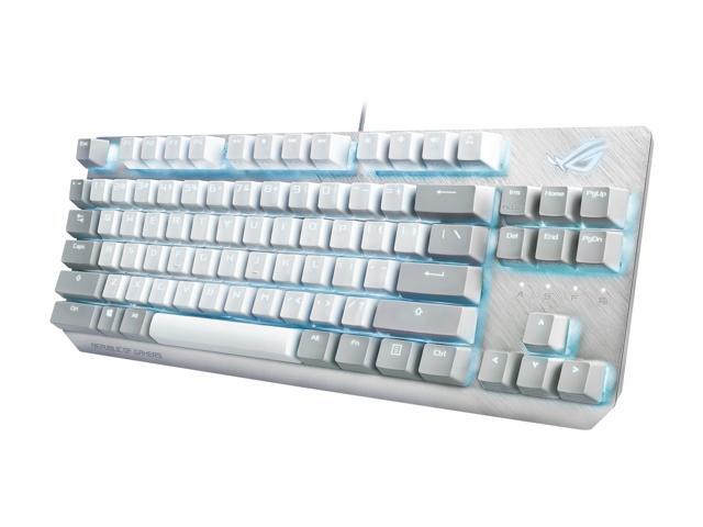 ASUS X806 ROG Strix Scope NX TKL Moonlight White Wired Mechanical RGB Gaming Keyboard with ROG NX Red Linear Switches
