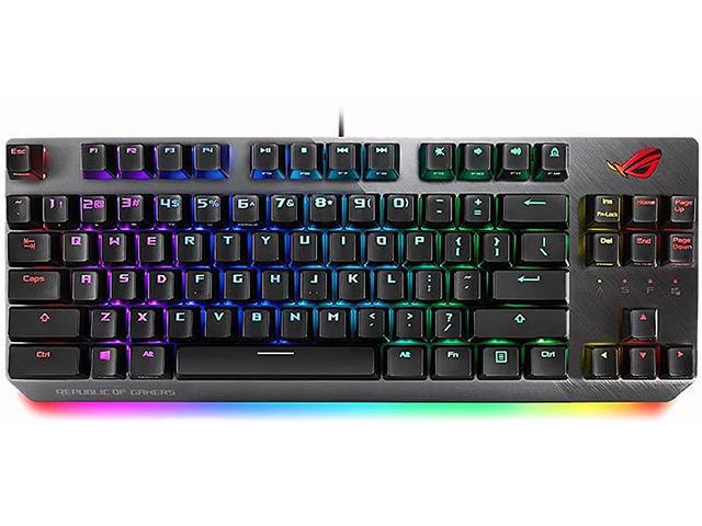 ASUS ROG Strix Scope NX TKL 80% Gaming Keyboard ROG NX Brown Tactile Mechanical Switches, Aura Sync, Stealth Key, 2X Wider Ctrl Key, Programmable.