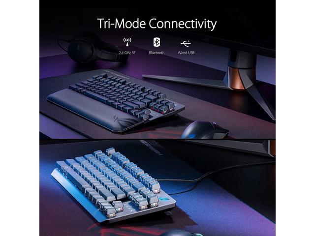 ASUS ROG Strix Scope RX TKL Wireless Deluxe - 80% Gaming Keyboard, Tri-Mode Connectivity (2.4GHz RF, Bluetooth, Wired), ROG RX Red Optical...