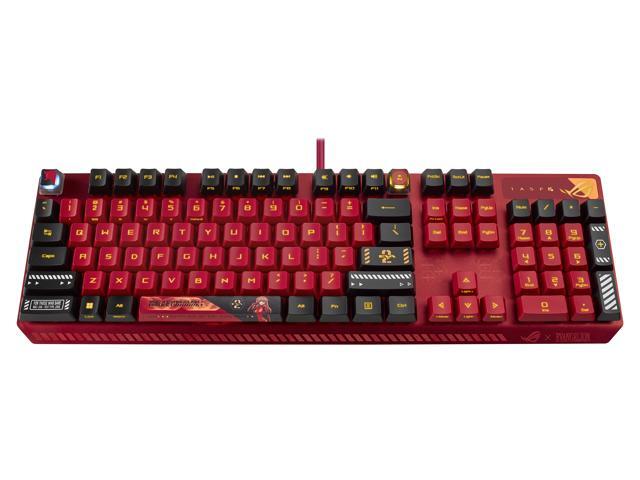 ASUS ROG Strix Scope RX EVA-02 Edition, 100% RGB Gaming Keyboard, ROG RX Red Optical Mechanical Switches, IP57 Water Resistance, USB Passthrough,...