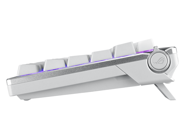 ASUS - ROG Azoth 75% Wireless Mechanical Gaming Keyboard with Hot-Swappable ROG NX Snow Switches and OLED Display - White - image 8
