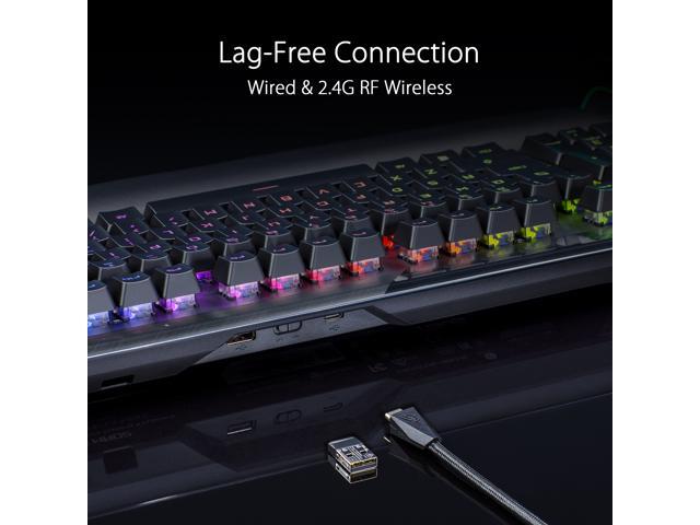 ASUS ROG Claymore II Wireless Modular Gaming Mechanical Keyboard (ROG RX Blue Switches, detachable numpad & wrist rest for TKL 80%/100%, Aura Sync,...