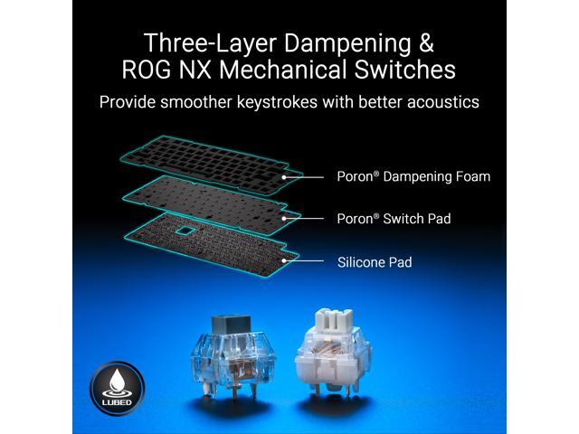 ASUS - ROG Azoth Extreme 75% Wireless Mechanical Gaming Keyboard with ROG NX Snow Linear Switches and Color OLED Touchscreen - Black - image 7